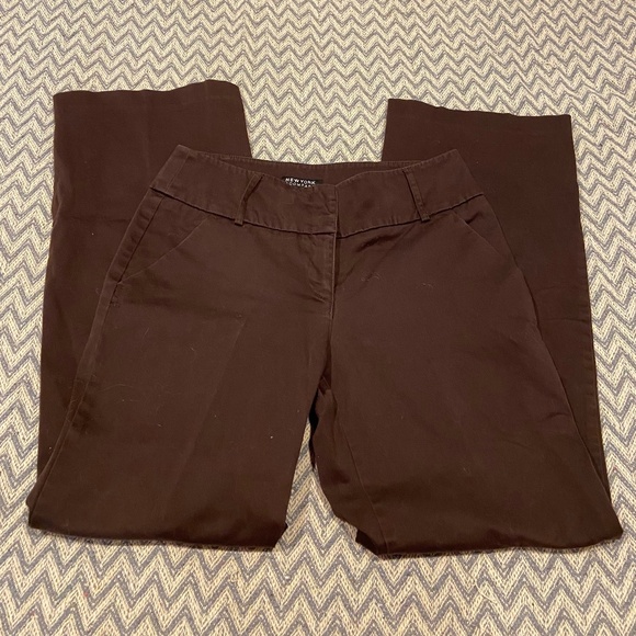 New York & Company Pants - New York & Company Brown Wide-Leg Trousers – Size 4, Cotton Blend
